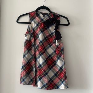 J Crew tartan bow tie top - 00